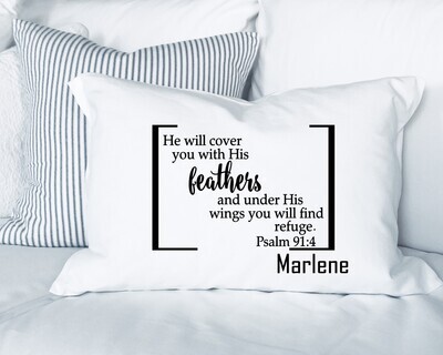 Personalized bedtime blessing pillowcase for spiritual comfort