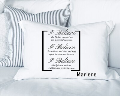 Personalized Prayer Pillowcase with Name and Scripture | Comfort Gift Elegant prayer pillowcase with custom name and spiritual blessings