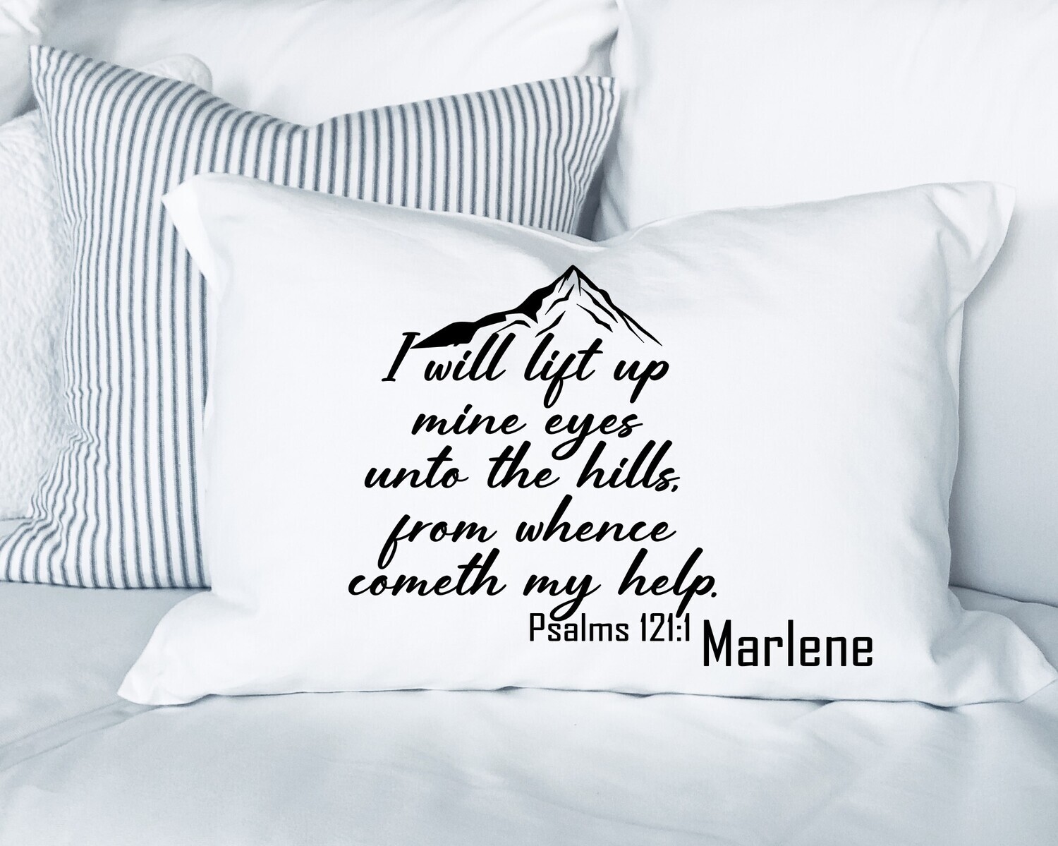 Personalized bedtime blessing pillowcase for spiritual comfort