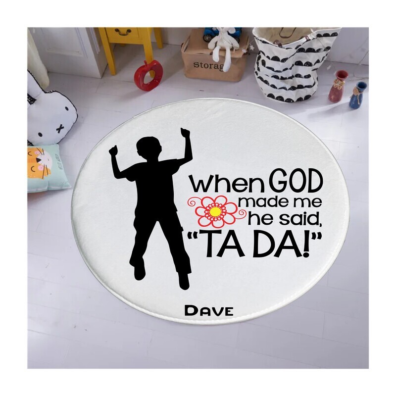 Plush Kids prayer mats with cheerful design and custom name