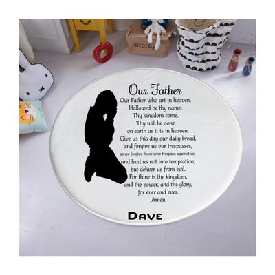 Plush Kids prayer mats with cheerful design and custom name