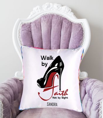 Custom Pillow with Bible Verse and Your Name - Personalized Throw Pillow with Insert - Decorative Accent Pillow -Comfort Gift Personalized throw pillow with your name and Bible verse.
