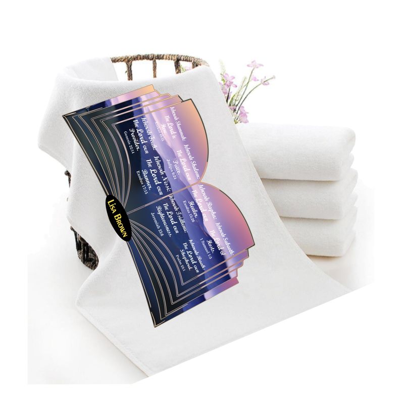 Personalized Towels with Custom Name and Bible verse | Monogram Towels with Scripture Verse