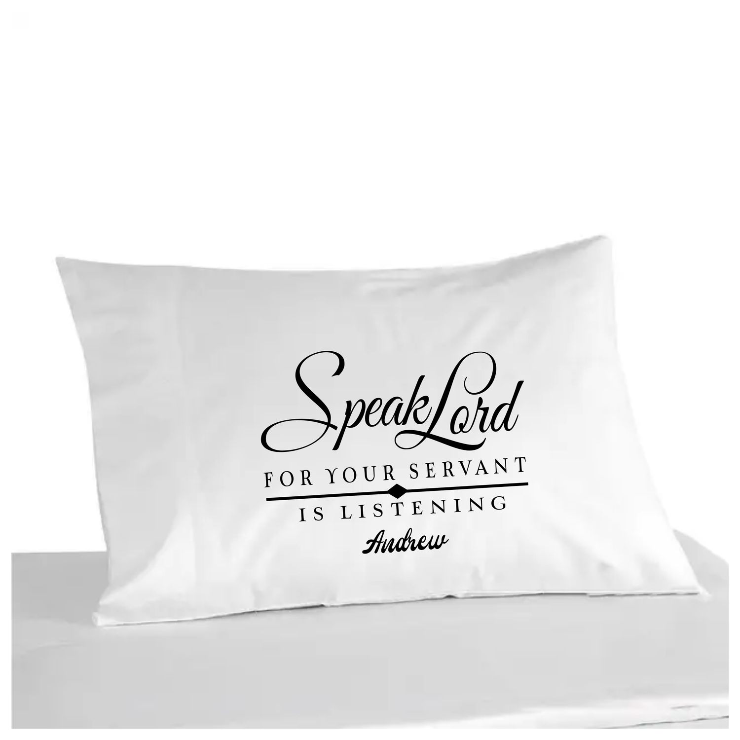 Inspirational pillowcase for nightly prayer and reflection