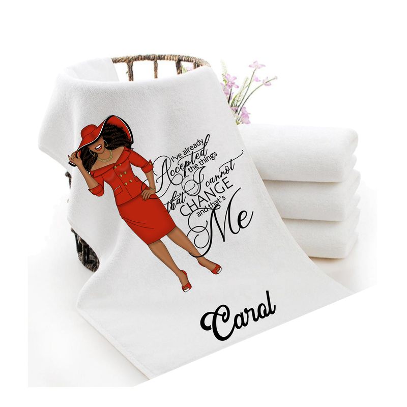 Personalized luxury towels with custom name and faith-filled scripture verse