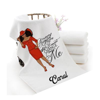 Personalized Towels with Custom Name and Bible verse | Monogram Towels with Scripture Verse Personalized luxury towels with custom name and faith-filled scripture verse