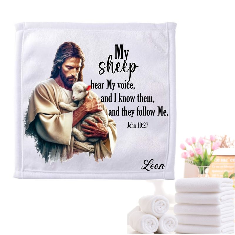 Personalized Towels with Custom Name and Bible verse | Monogram Towels with Scripture Verse