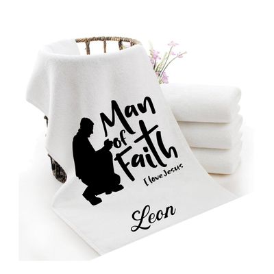 Personalized Towels with Custom Name and Bible verse | Monogram Towels with Scripture Verse Personalized luxury towels with custom name and faith-filled scripture verse