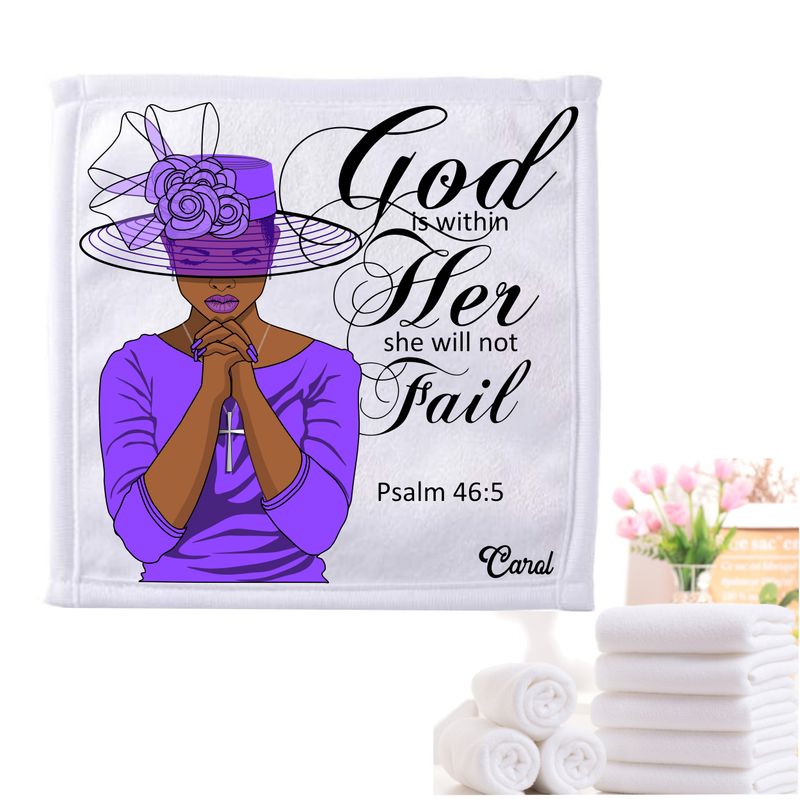 Personalized Towels with Custom Name and Bible verse | Monogram Towels with Scripture Verse