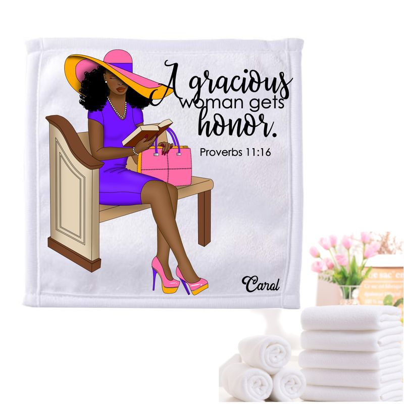Personalized Towels with Custom Name and Bible verse | Monogram Towels with Scripture Verse