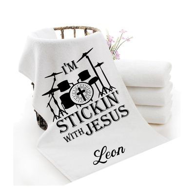 Personalized Towels with Custom Name and Bible verse | Monogram Towels with Scripture Verse Personalized luxury towels with custom name and faith-filled scripture verse