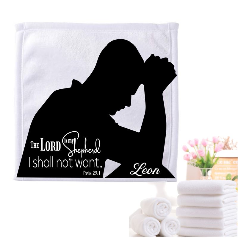 Personalized Towels with Custom Name and Bible verse | Monogram Towels with Scripture Verse