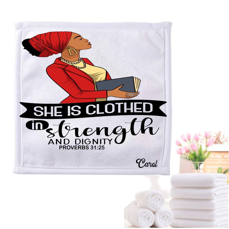 Personalized Towels with Custom Name and Bible verse | Monogram Towels with Scripture Verse
