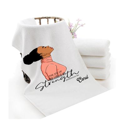 Personalized luxury towels with custom name and faith-filled scripture verse