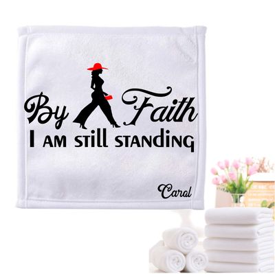 Personalized luxury towels with custom name and faith-filled scripture verse