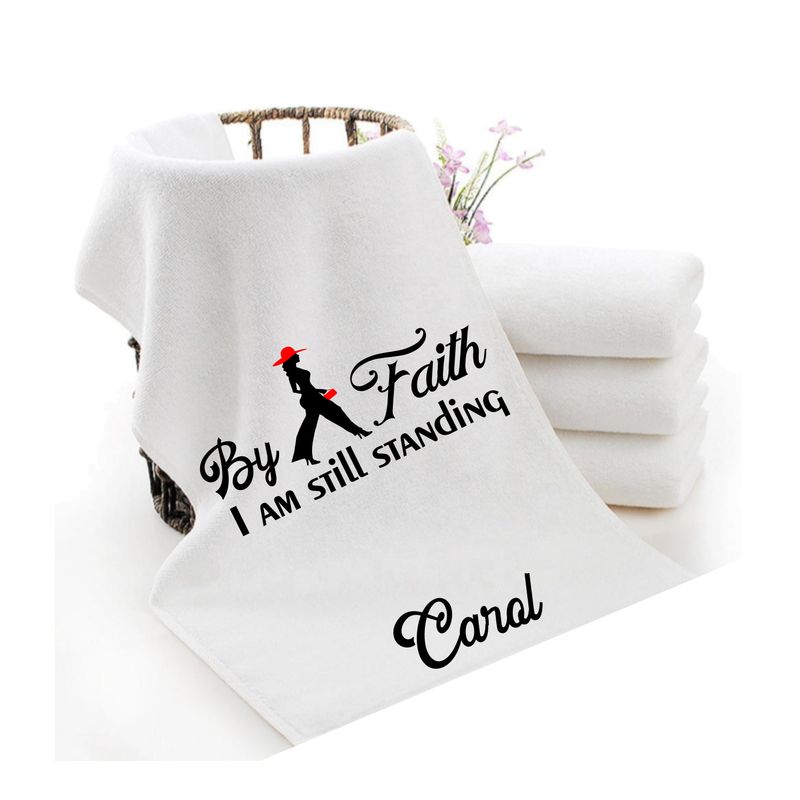 Personalized Towels with Custom Name and Bible verse | Monogram Towels with Scripture Verse
