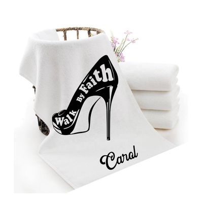 Personalized Towels with Custom Name and Bible verse | Monogram Towels with Scripture Verse Personalized luxury towels with custom name and faith-filled scripture verse