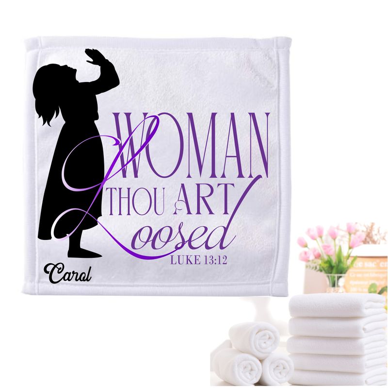 Personalized Towels with Custom Name and Bible verse | Monogram Towels with Scripture Verse