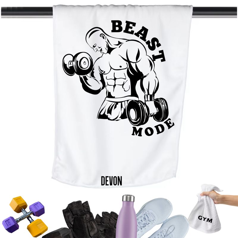 Gym Towels with Inspirational Quotes & Your Name | Custom Fitness Towels Add a personal touch to your workout gear-a motivational quote to keep the energy high during every session.