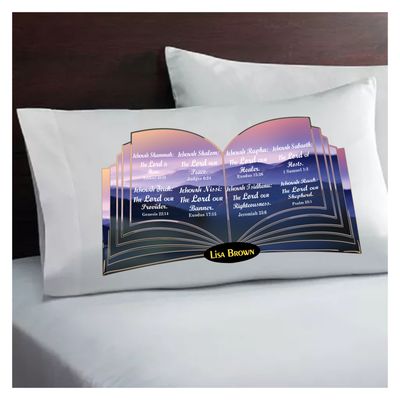 Inspirational pillowcase for nightly prayer and reflection