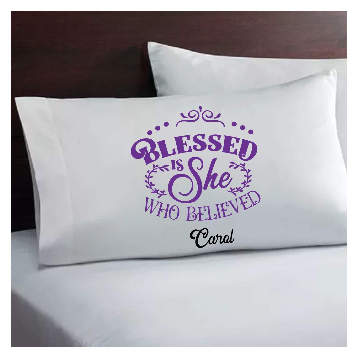 Inspirational pillowcase for nightly prayer and reflection