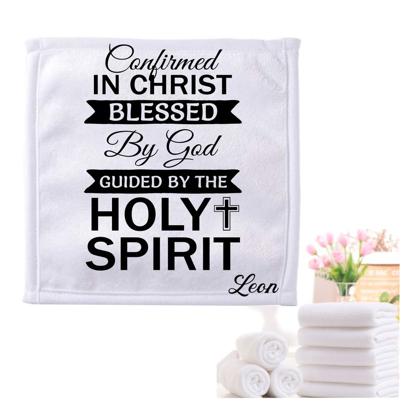 Personalized Towels with Custom Name and Bible verse | Monogram Towels with Scripture Verse