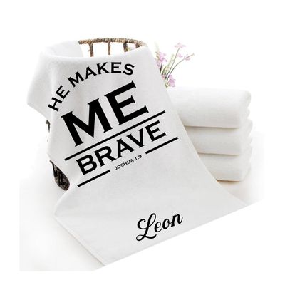 Personalized Towels with Custom Name and Bible verse | Monogram Towels with Scripture Verse Personalized luxury towels with custom name and faith-filled scripture verse