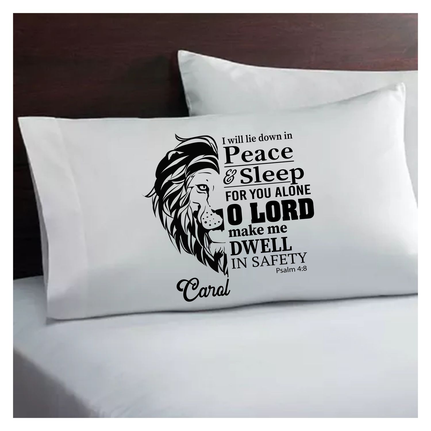 Personalized bedtime blessing pillowcase for spiritual comfort