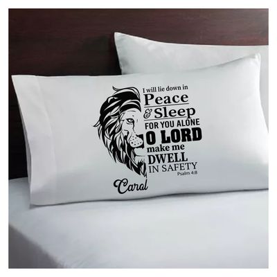 Personalized bedtime blessing pillowcase for spiritual comfort