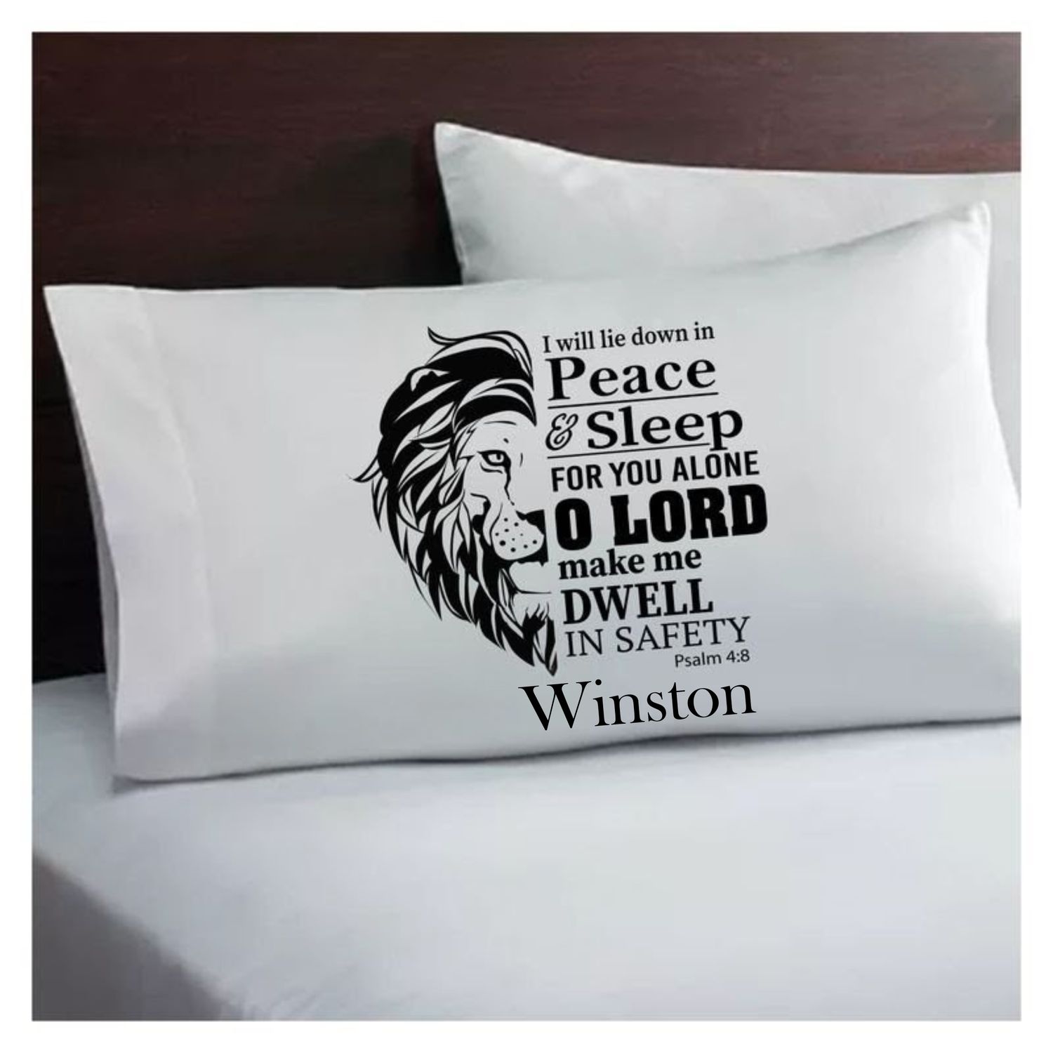 Personalized bedtime blessing pillowcase for spiritual comfort