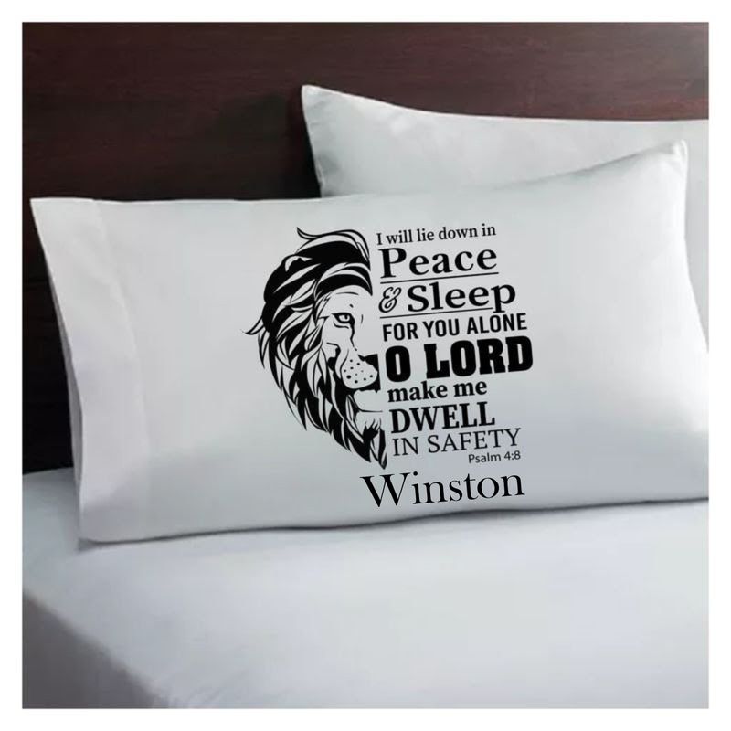 Personalized bedtime blessing pillowcase for spiritual comfort