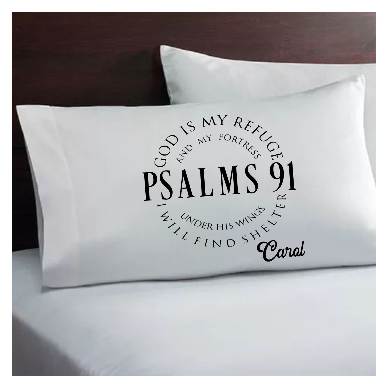 Personalized bedtime blessing pillowcase for spiritual comfort