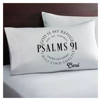 Personalized bedtime blessing pillowcase for spiritual comfort