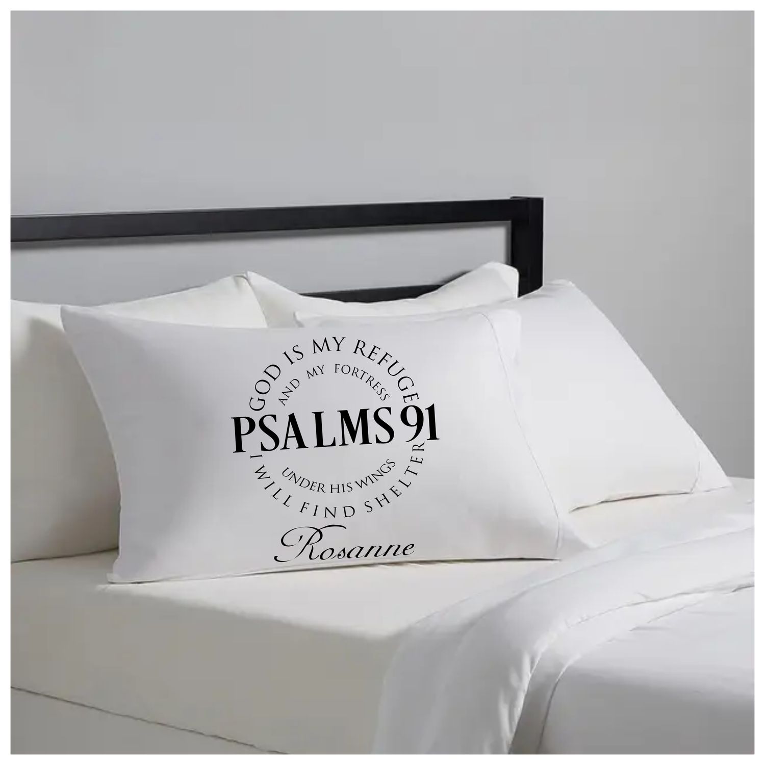 Personalized bedtime blessing pillowcase for spiritual comfort