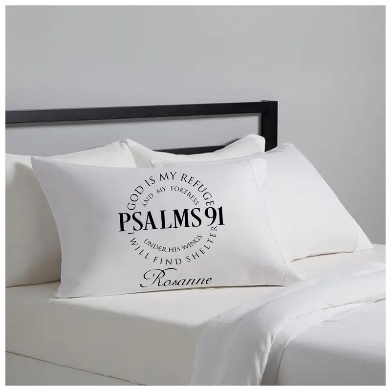 Personalized bedtime blessing pillowcase for spiritual comfort