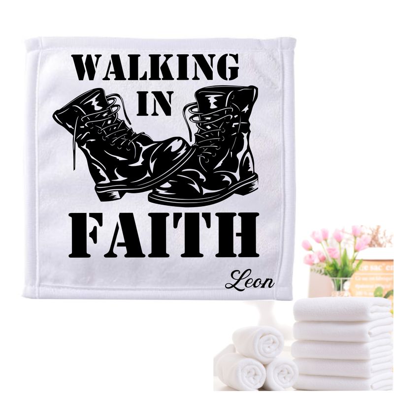 Personalized Towels with Custom Name and Bible verse | Monogram Towels with Scripture Verse