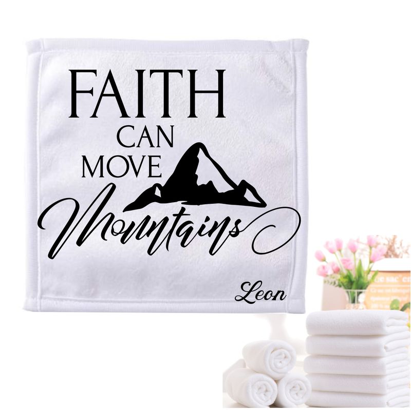 Personalized Towels with Custom Name and Bible verse | Monogram Towels with Scripture Verse