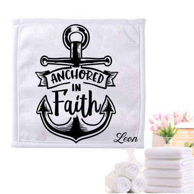 Personalized Towels with Custom Name and Bible verse | Monogram Towels with Scripture Verse