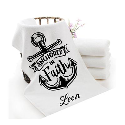 Personalized Towels with Custom Name and Bible verse | Monogram Towels with Scripture Verse Personalized luxury towels with custom name and faith-filled scripture verse