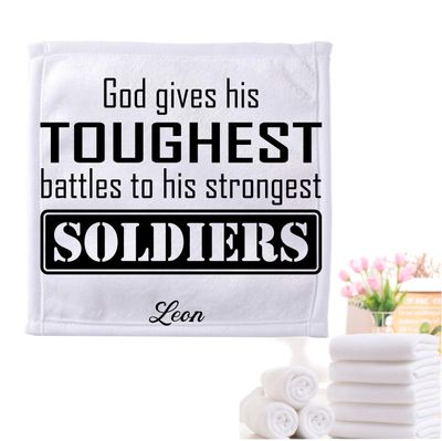 Personalized Towels with Custom Name and Bible verse | Monogram Towels with Scripture Verse