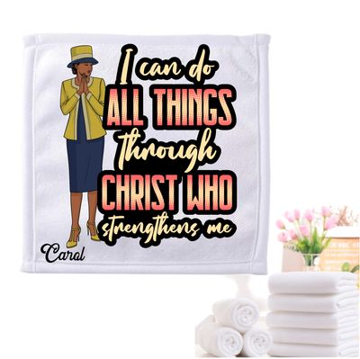 Personalized Towels with Custom Name and Bible verse | Monogram Towels with Scripture Verse