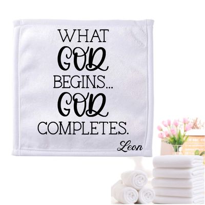 Personalized Towels with Custom Name and Bible verse | Monogram Towels with Scripture Verse