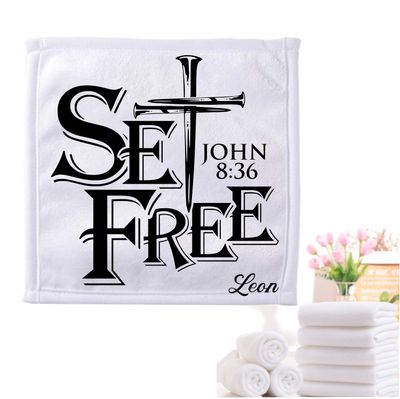 Personalized Towels with Custom Name and Bible verse | Monogram Towels with Scripture Verse