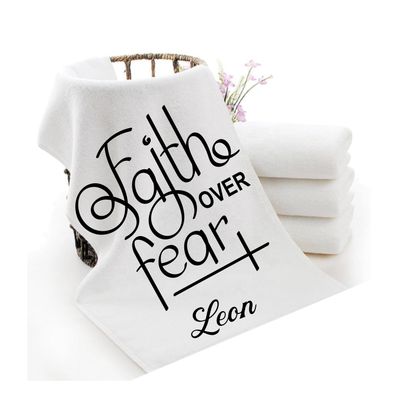 Personalized Towels with Custom Name and Bible verse | Monogram Towels with Scripture Verse Personalized luxury towels with custom name and faith-filled scripture verse