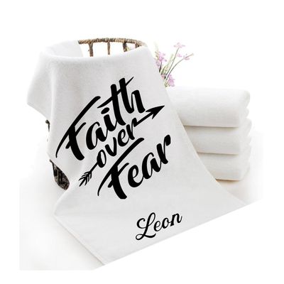 Personalized Towels with Custom Name and Bible verse | Monogram Towels with Scripture Verse Personalized luxury towels with custom name and faith-filled scripture verse