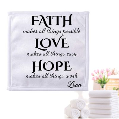 Personalized Towels with Custom Name and Bible verse | Monogram Towels with Scripture Verse
