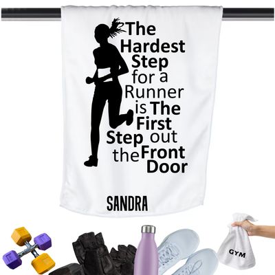 Add a personal touch to your workout gear-a motivational quote to keep the energy high during every session.