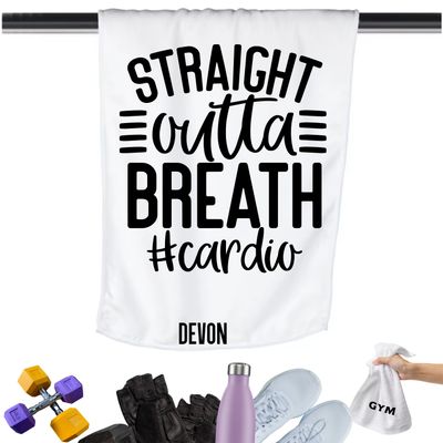 Add a personal touch to your workout gear-a motivational quote to keep the energy high during every session.