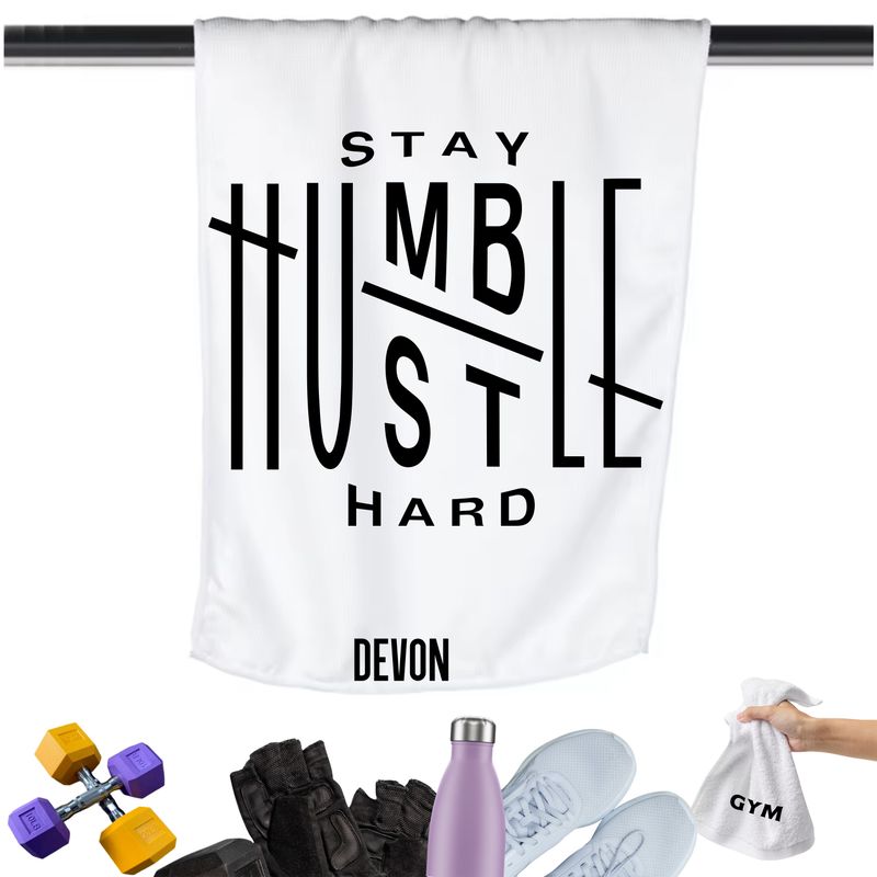 Gym Towels with Inspirational Quotes &amp; Your Name | Custom Fitness Towels