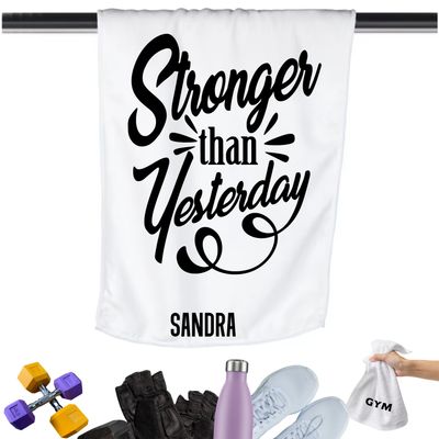 Add a personal touch to your workout gear-a motivational quote to keep the energy high during every session.